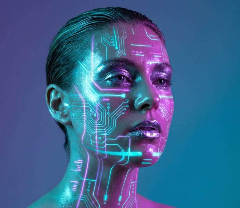 cyberpunk circuit skin photo