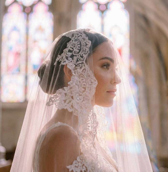 wedding veil overlay photo