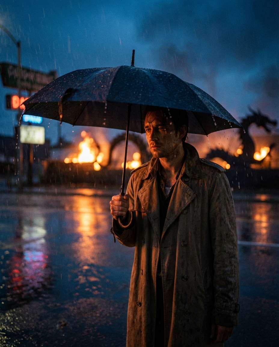 rainy street ember photo