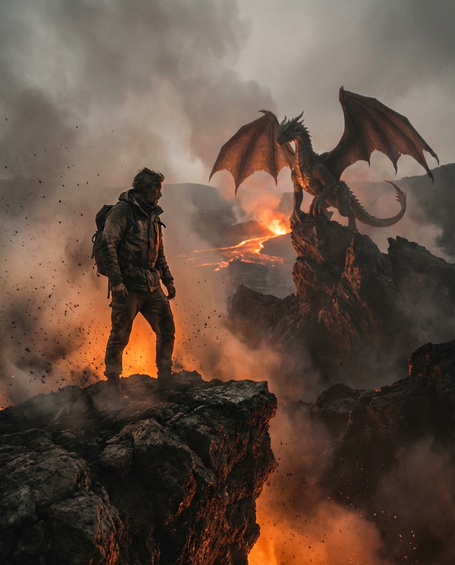 volcanic cliff stand photo