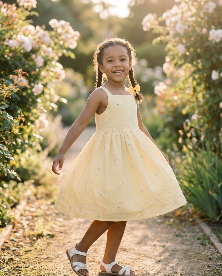 sunlit garden twirl photo