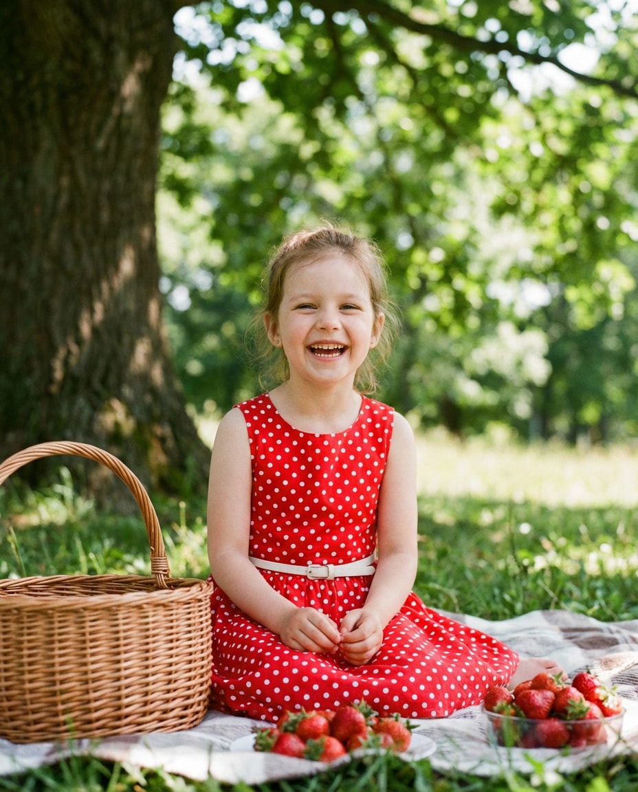 polka dot picnic photo