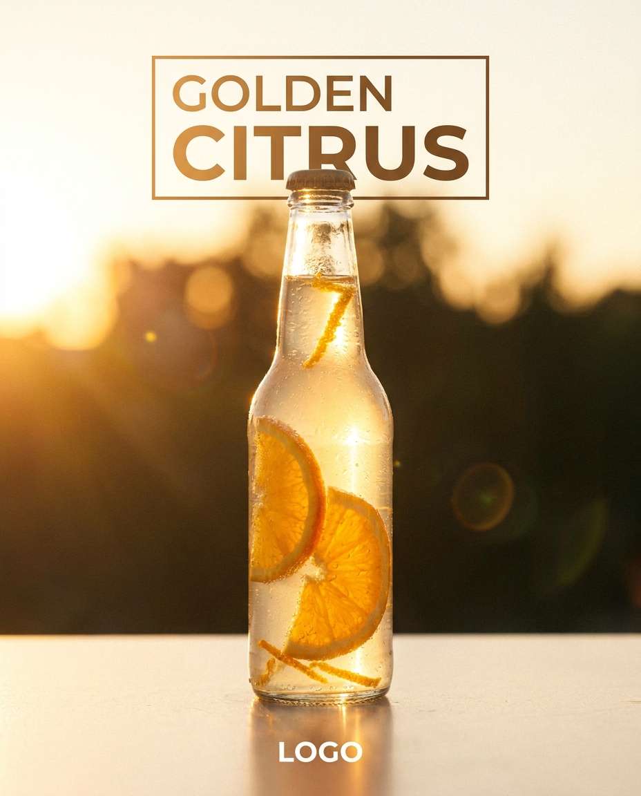 golden hour citrus soda photo