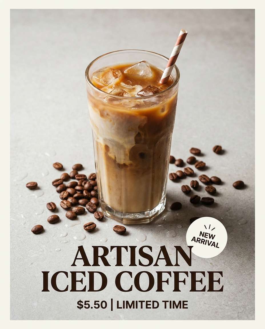 iced coffee minimal photo