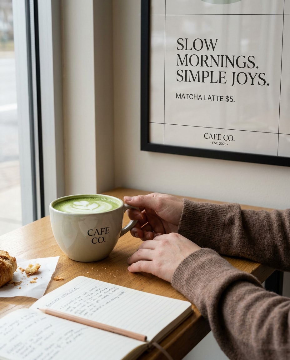 reaching for matcha photo