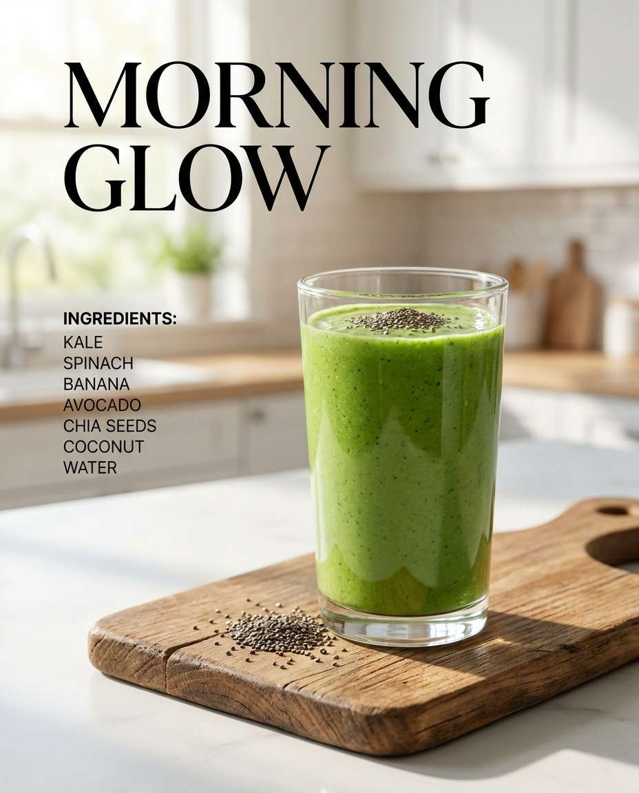 sunlit kitchen smoothie photo