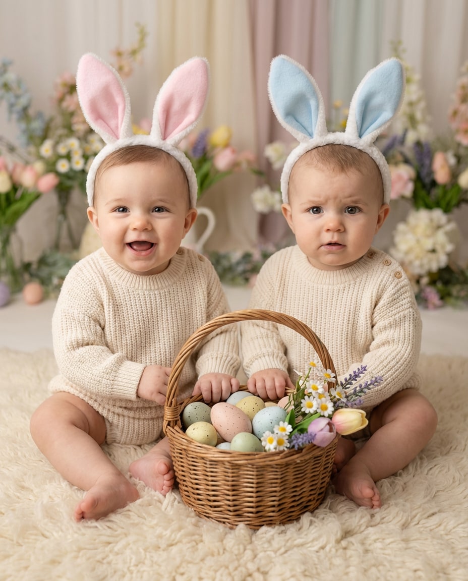twin bunny besties photo