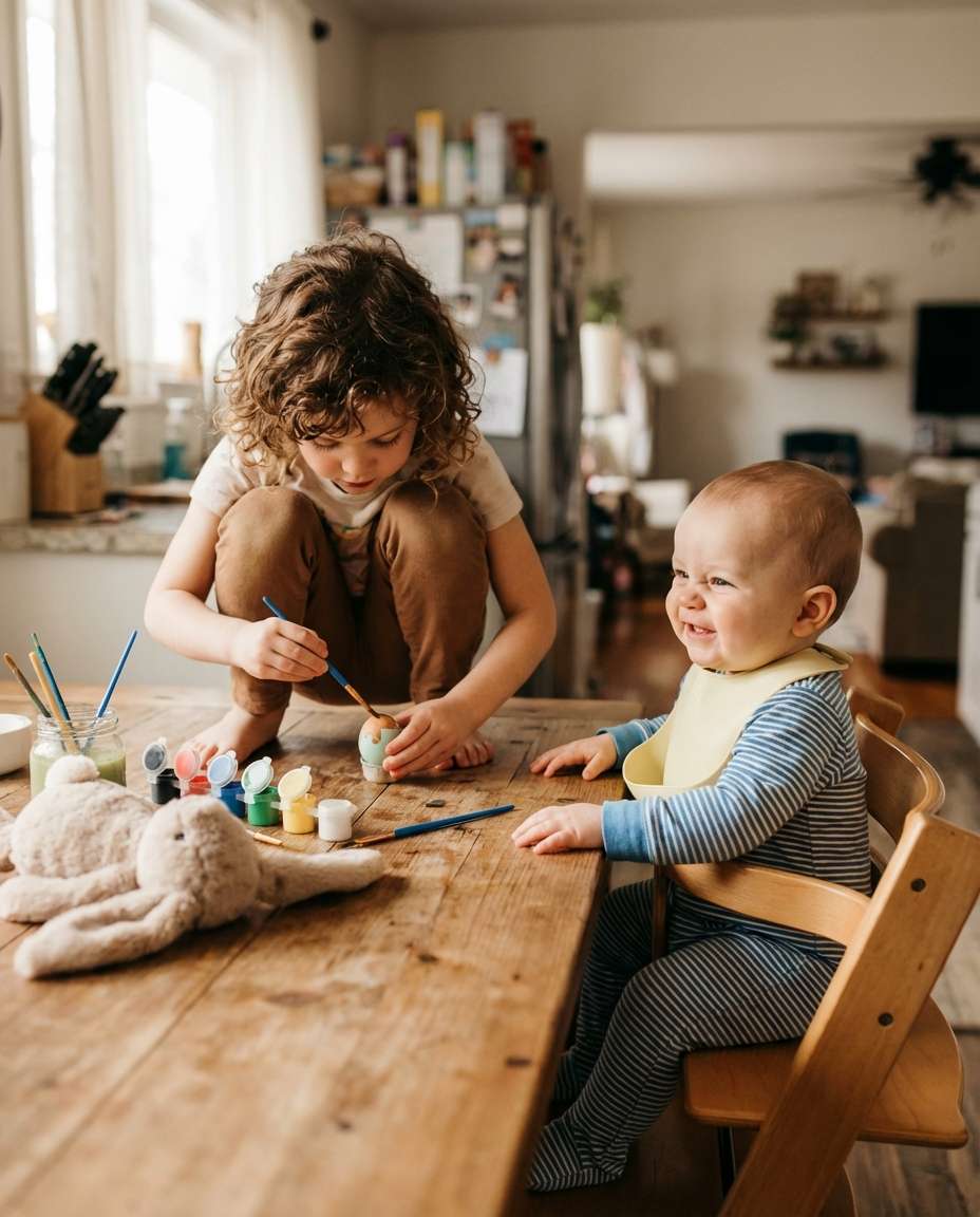 sibling egg painting photo