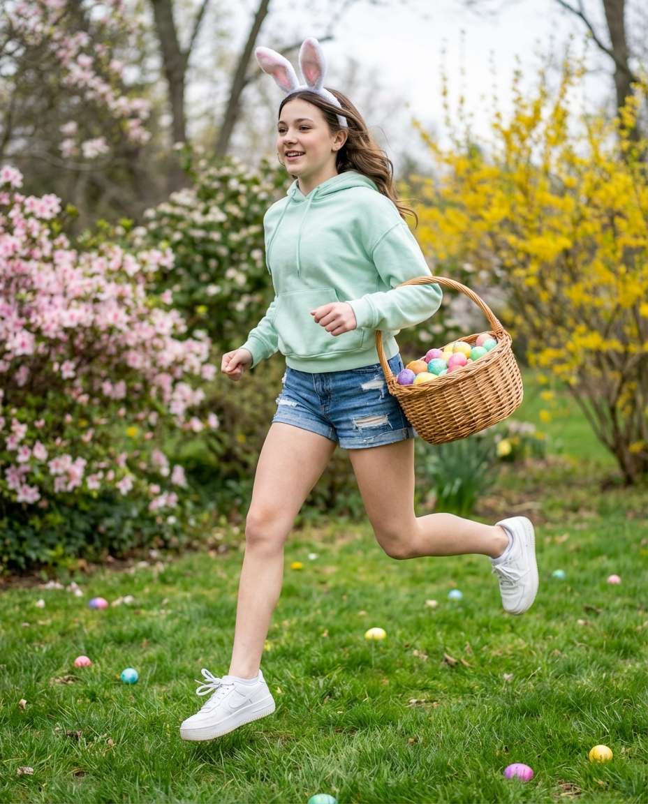 egg hunt action shot photo