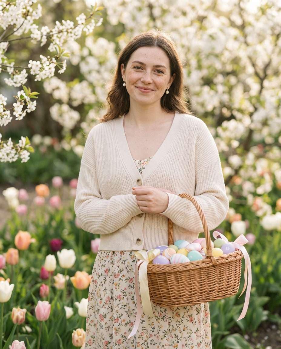 pastel basket portrait photo