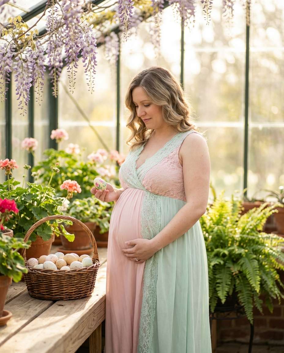 soft pastel maternity photo