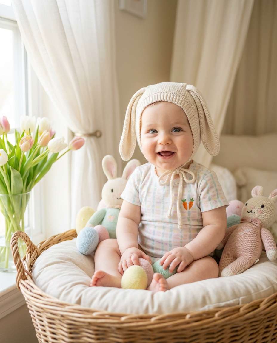 baby bunny basket photo
