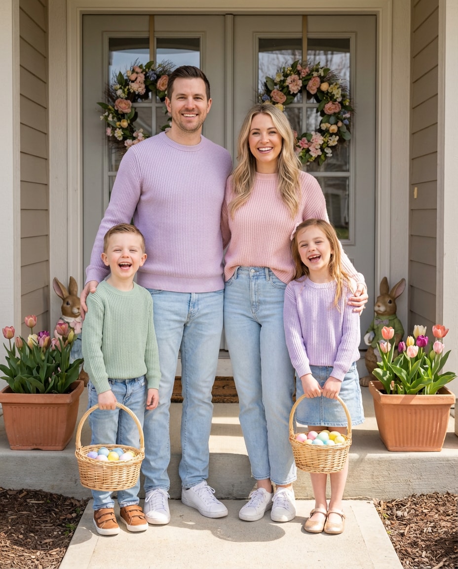 family porch portrait photo
