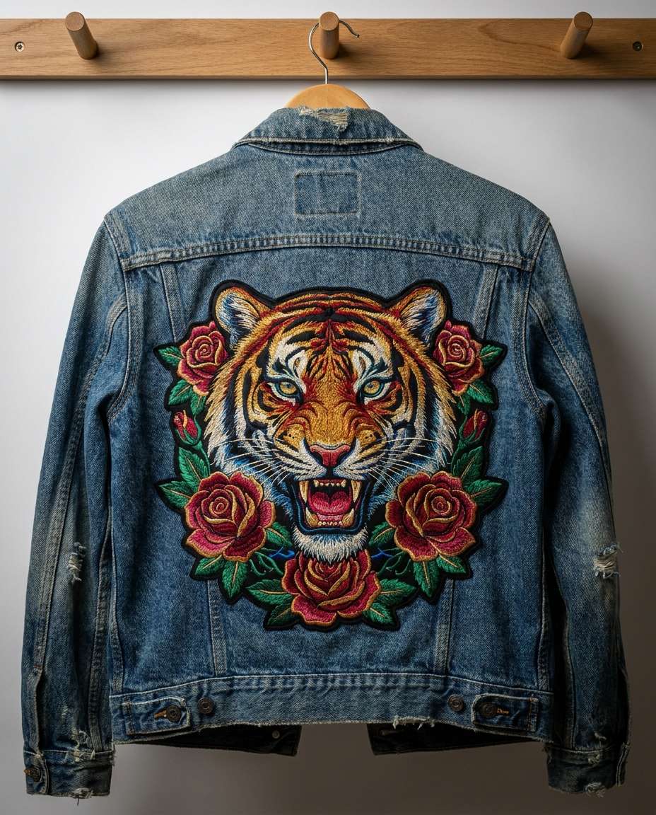 denim jacket back photo