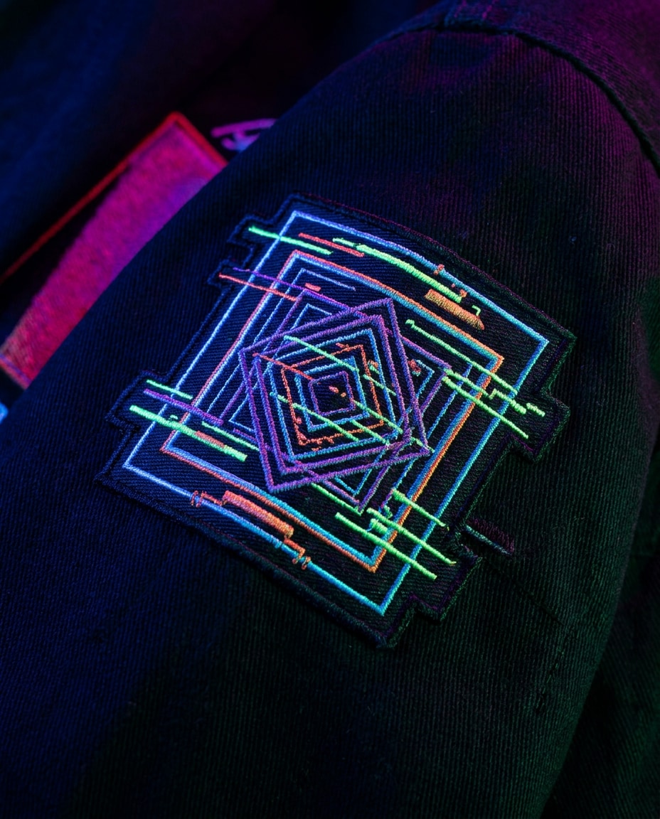 neon cyber patch photo