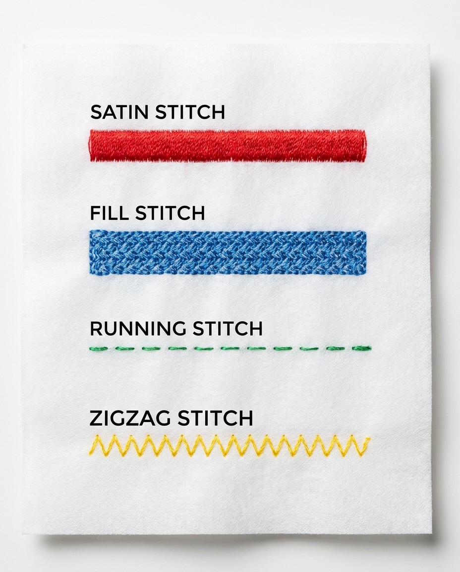 machine stitch sample sheet photo