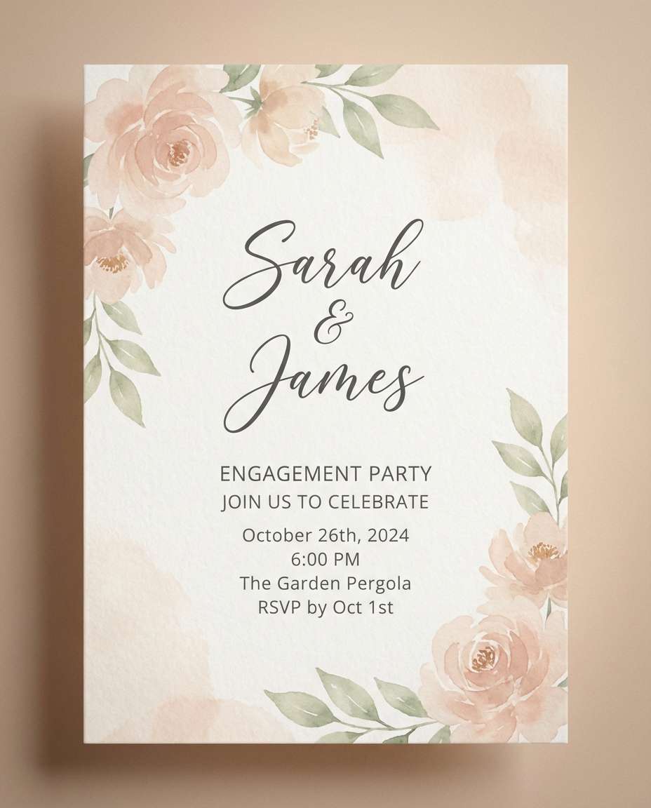 blush watercolor florals photo