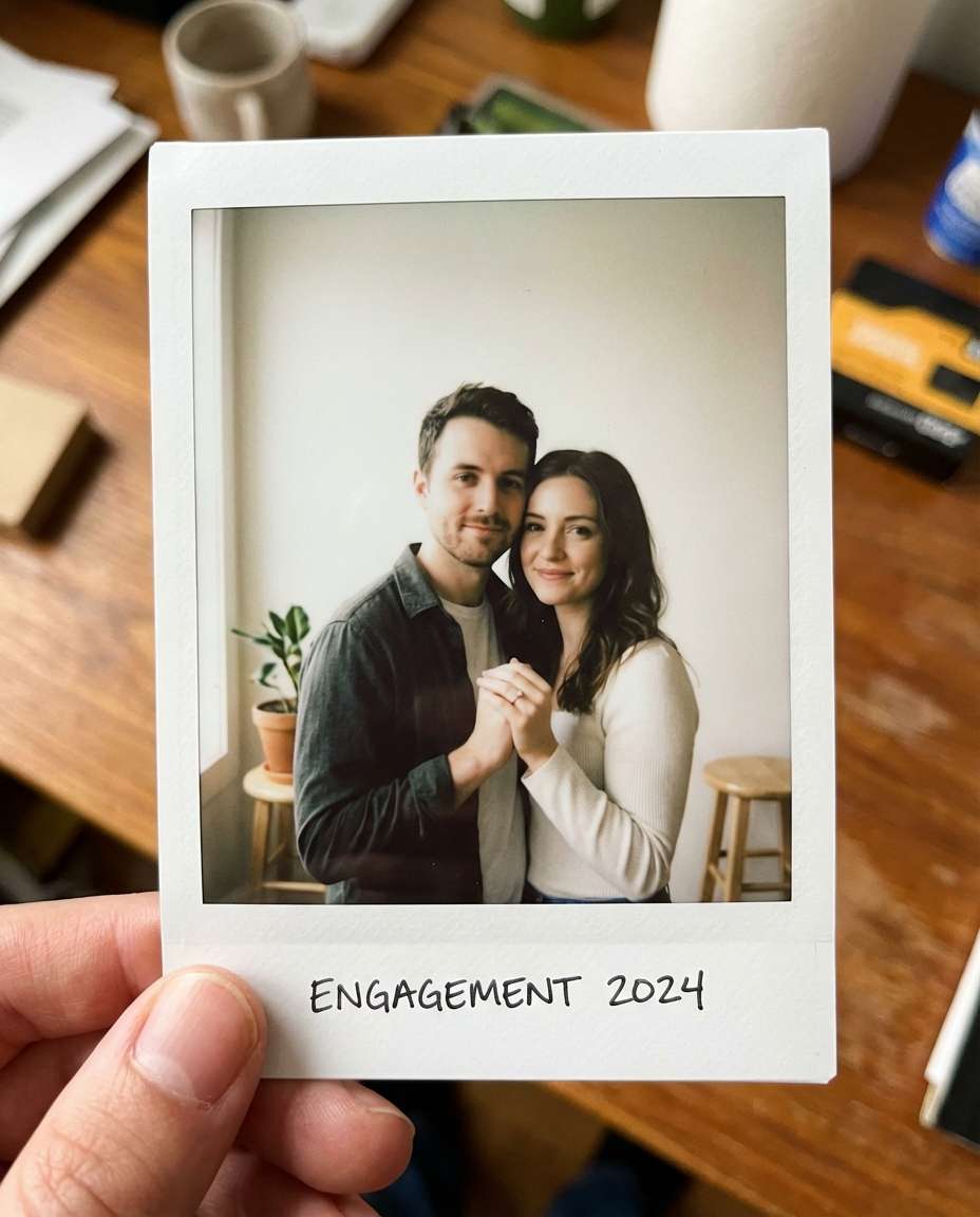 polaroid style frame photo