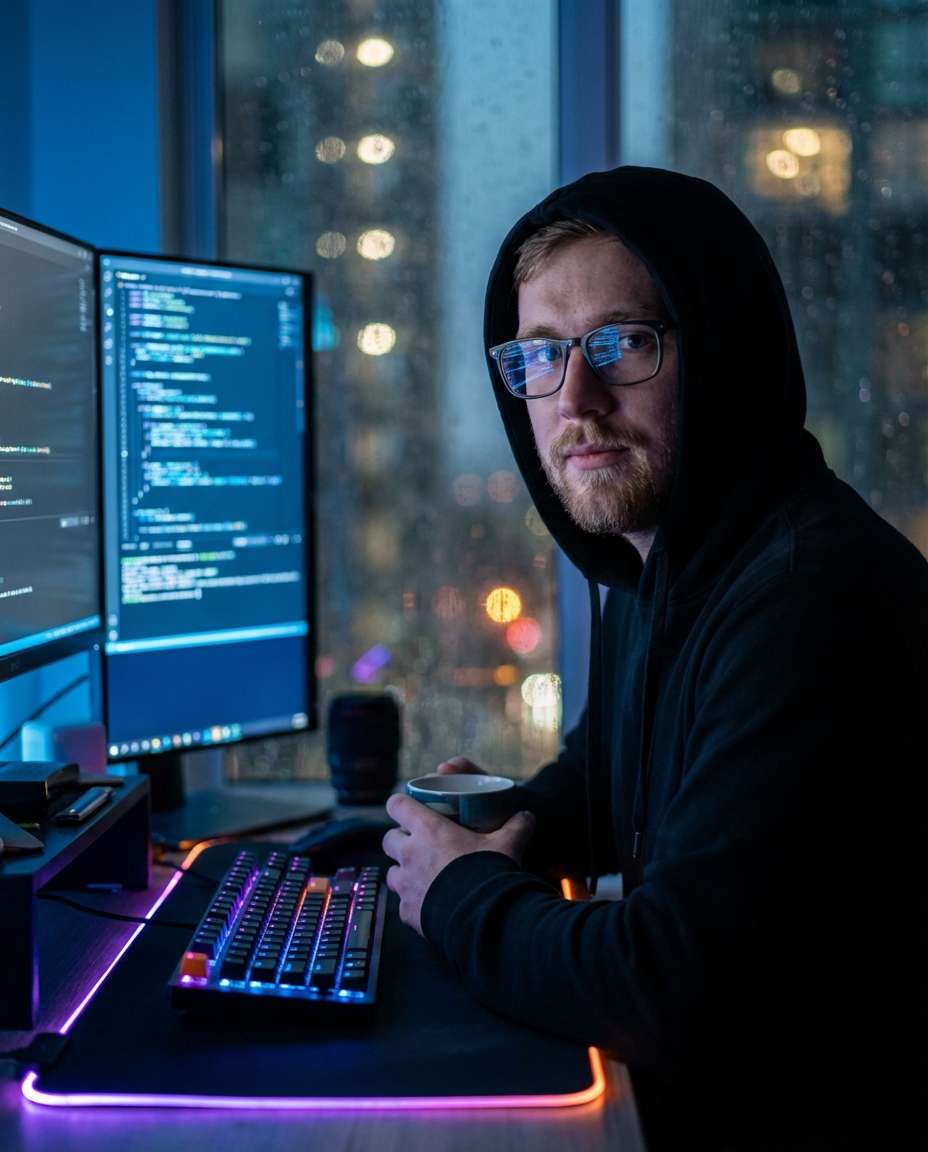 night coding glow photo