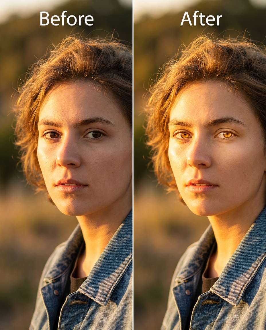 warm sunlit amber photo
