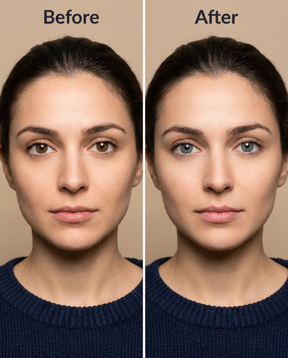 cool gray contact look photo