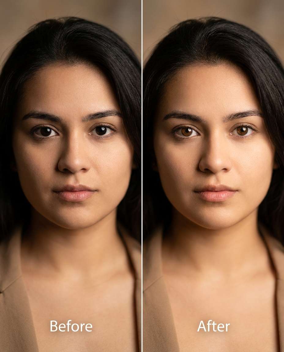 brighten dark eyes photo