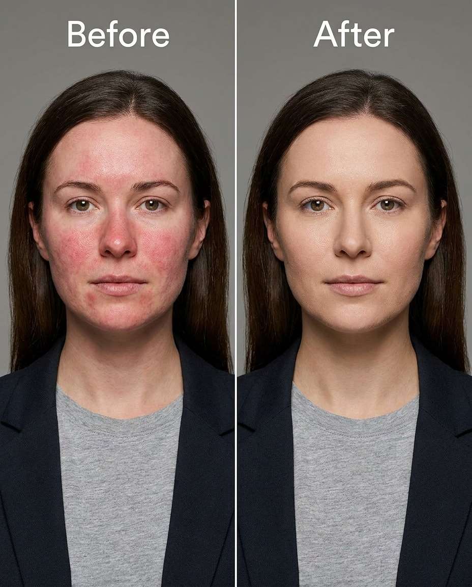 redness reduction photo