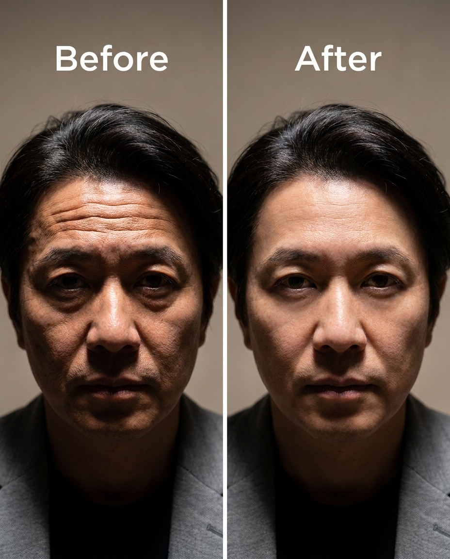 forehead wrinkle soften photo