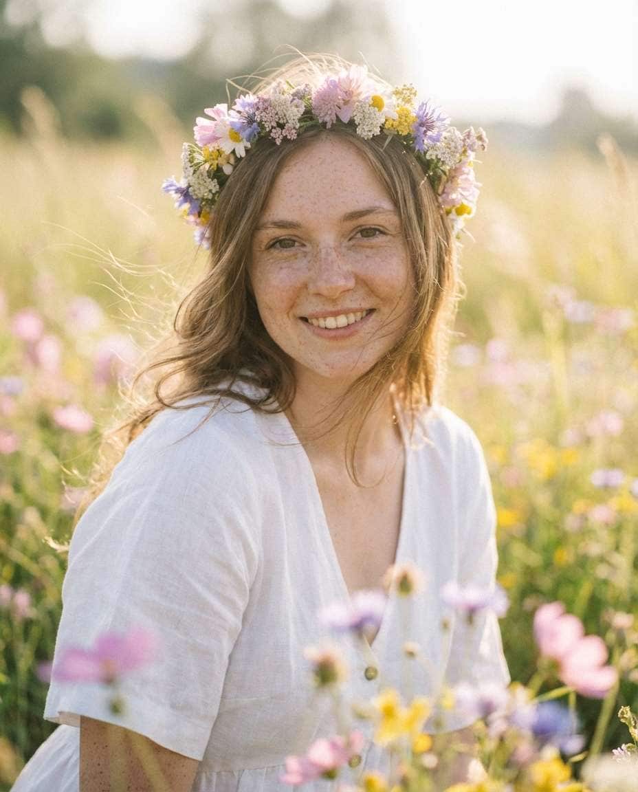 sunlit meadow crown photo
