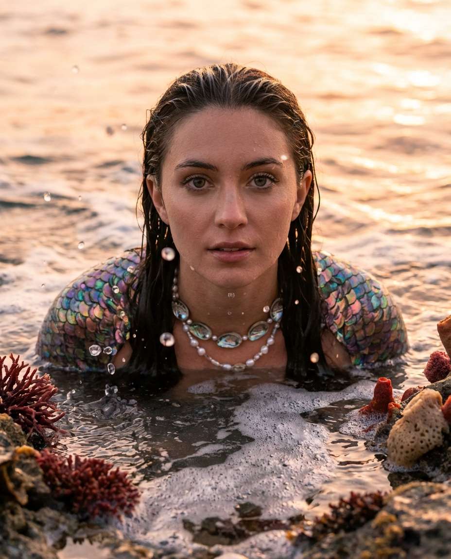 mermaid at tidepool photo