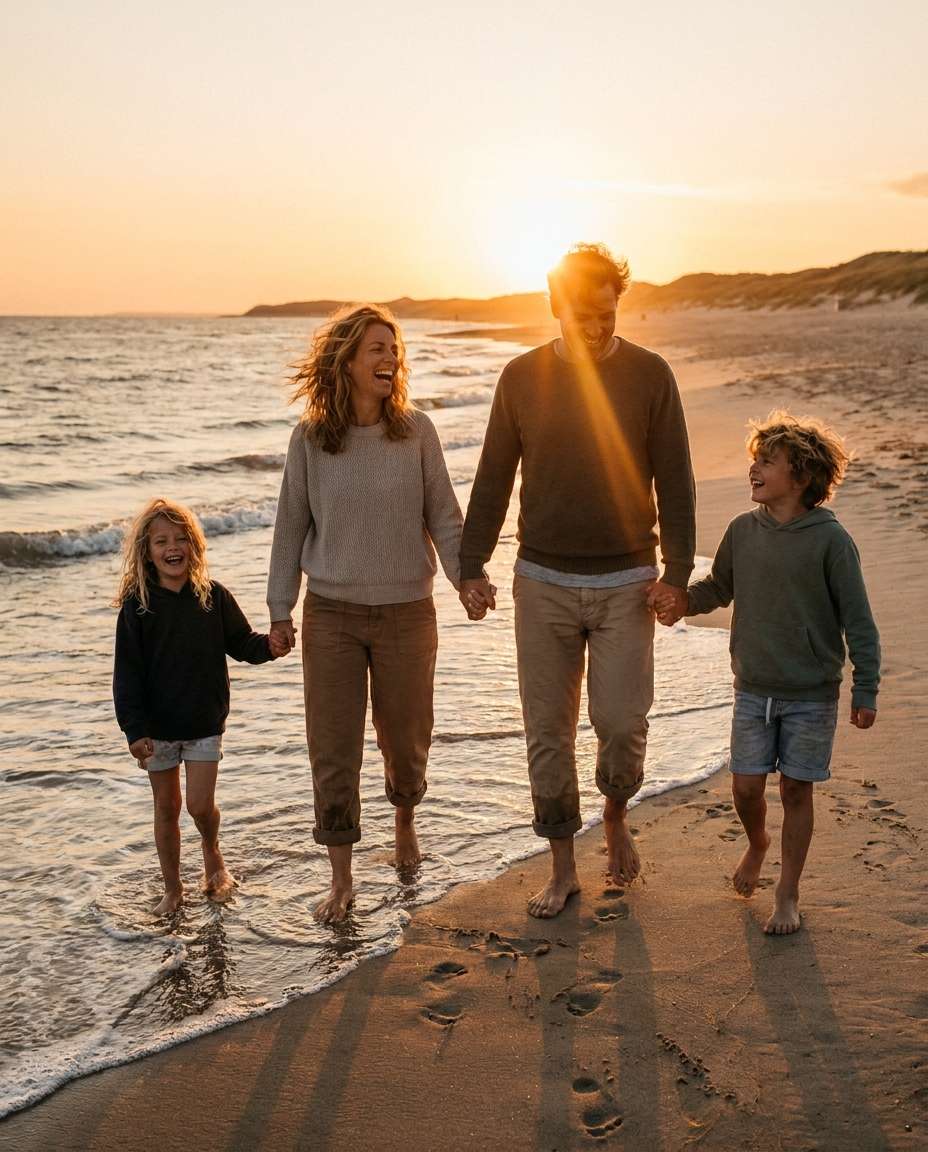 golden hour walk photo