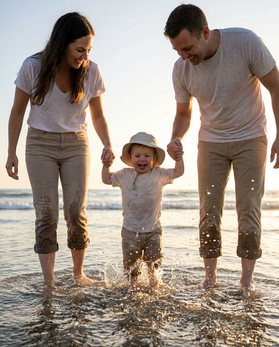 splashing at ankles photo