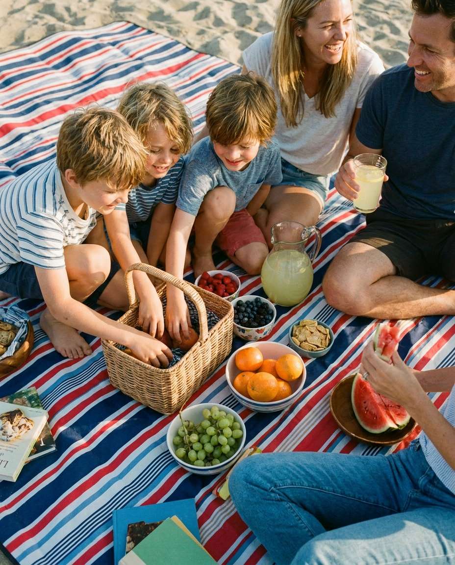 blanket picnic photo