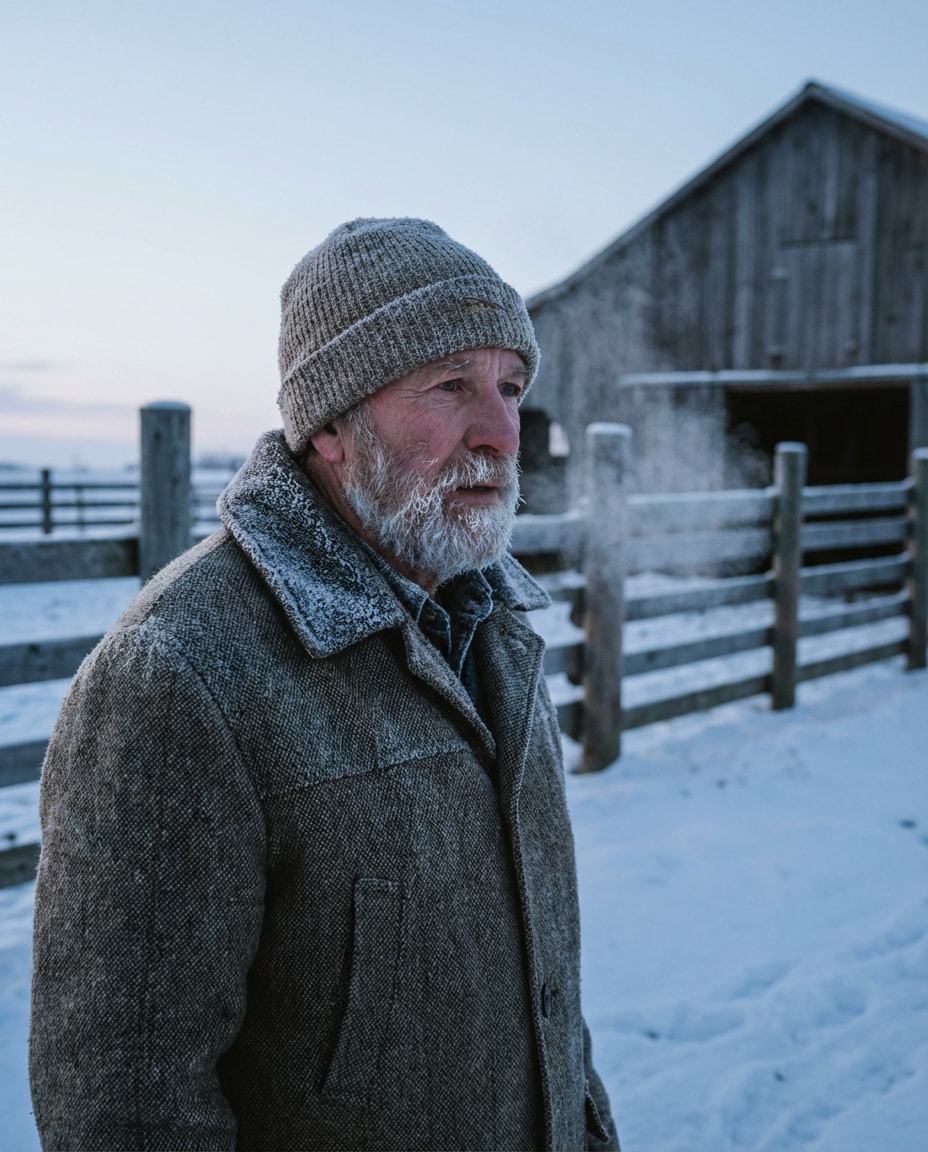 winter barn breath photo
