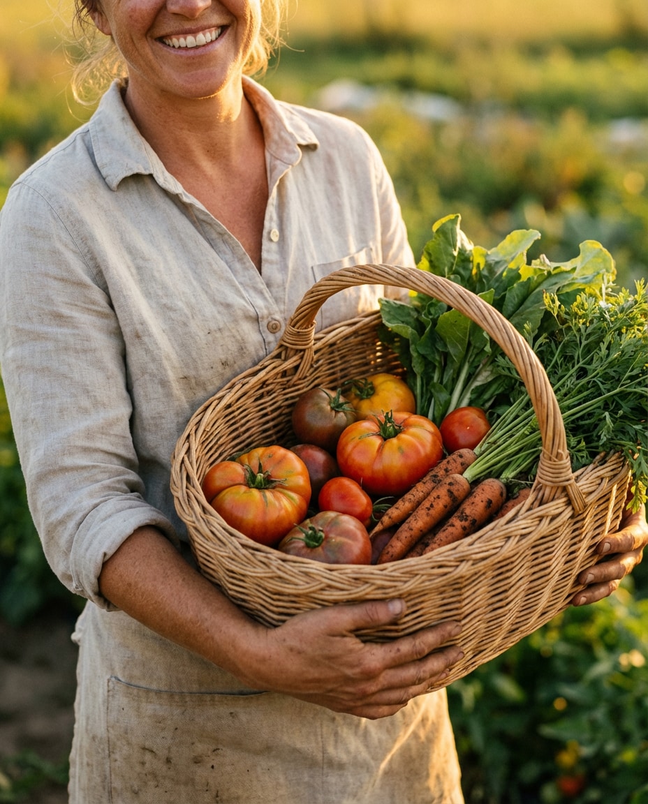 harvest basket smile photo