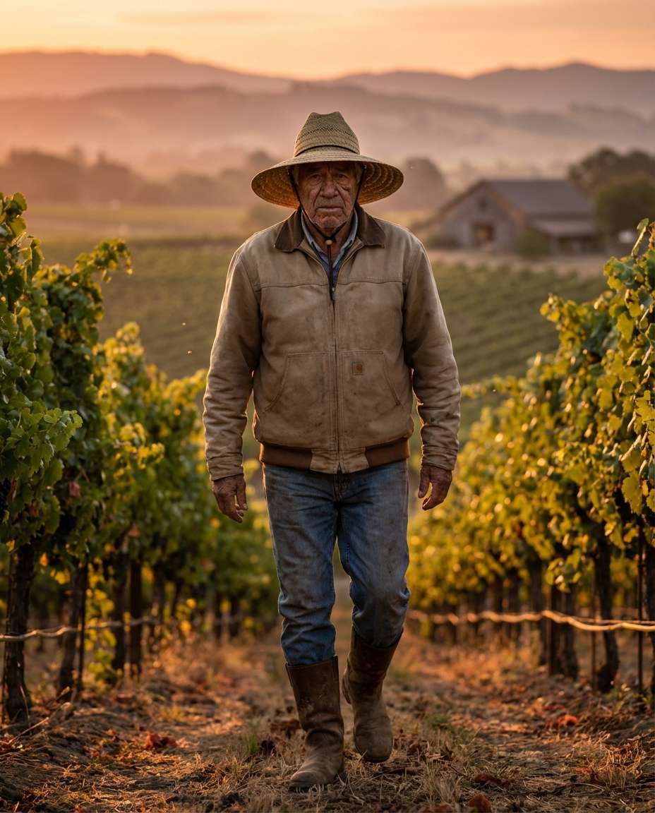 vineyard sunset photo