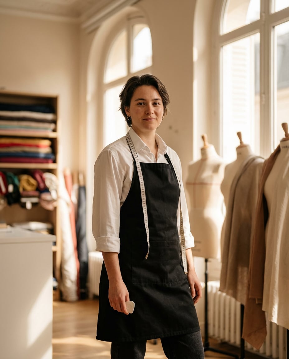 sunlit atelier portrait photo