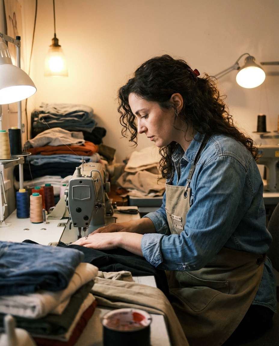 sewing machine portrait photo