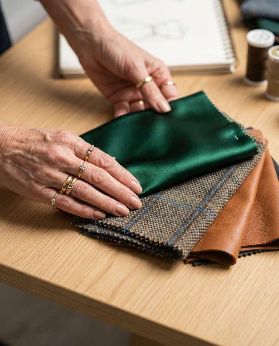 hands with swatches photo