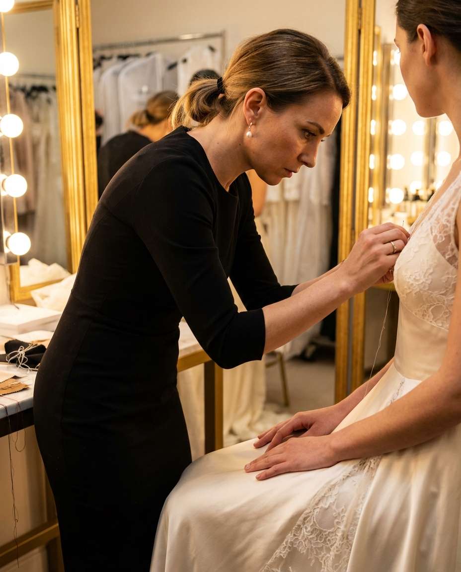 couture fitting moment photo