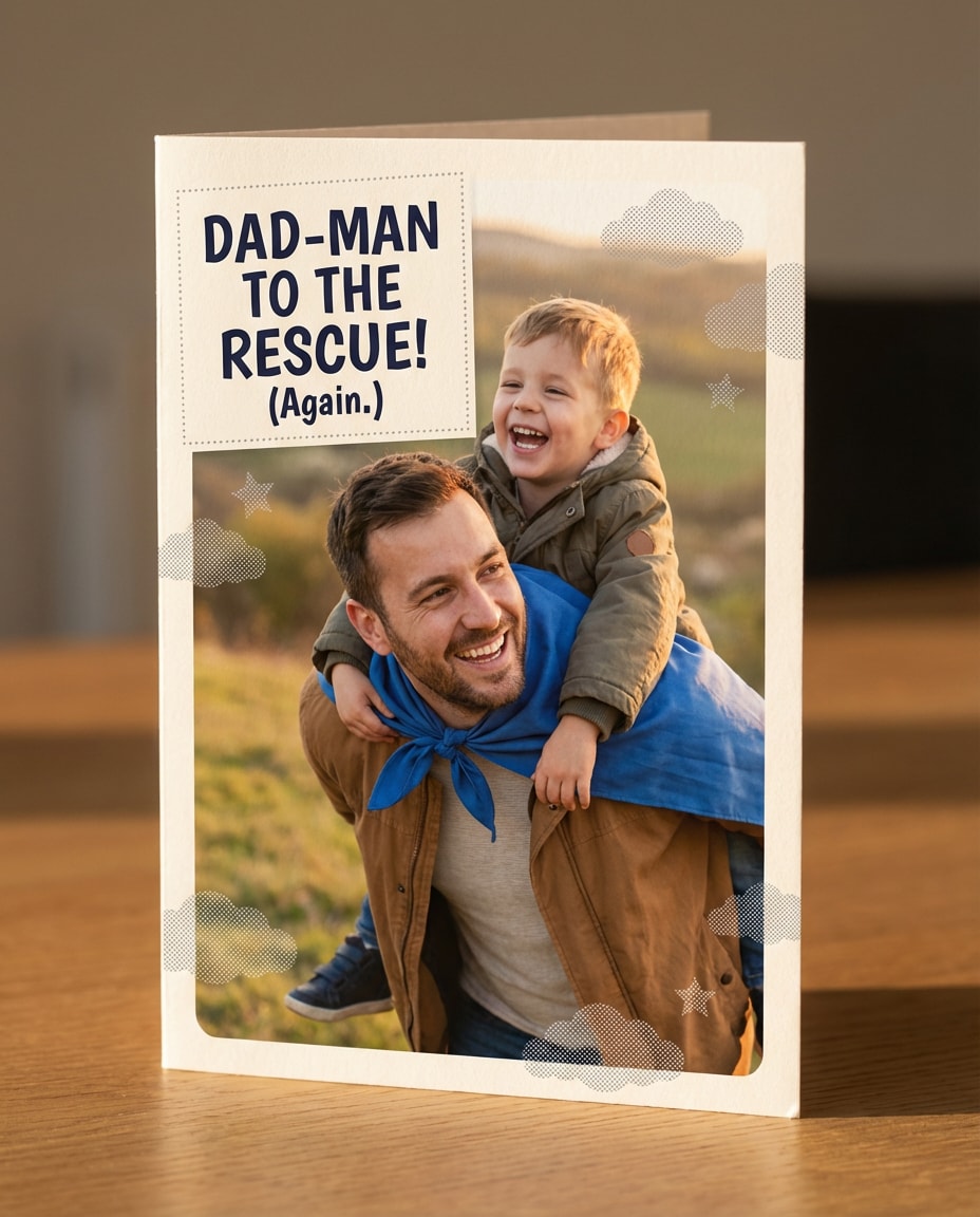 superhero dad fun photo