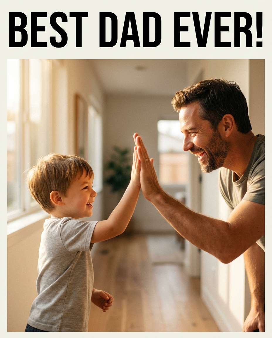 fatherson high five photo