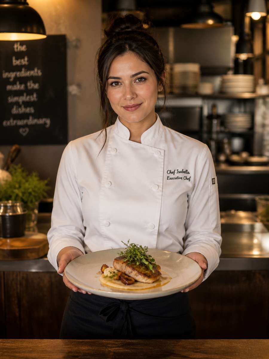 Chef with Signature Dish photo