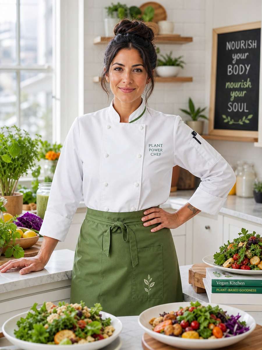 Elegant Vegan Chef Portrait photo