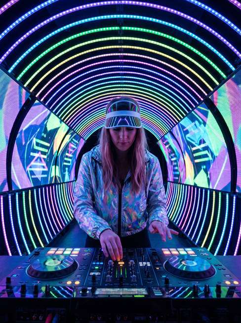 Colorful LED Tunnel DJ Edit photo