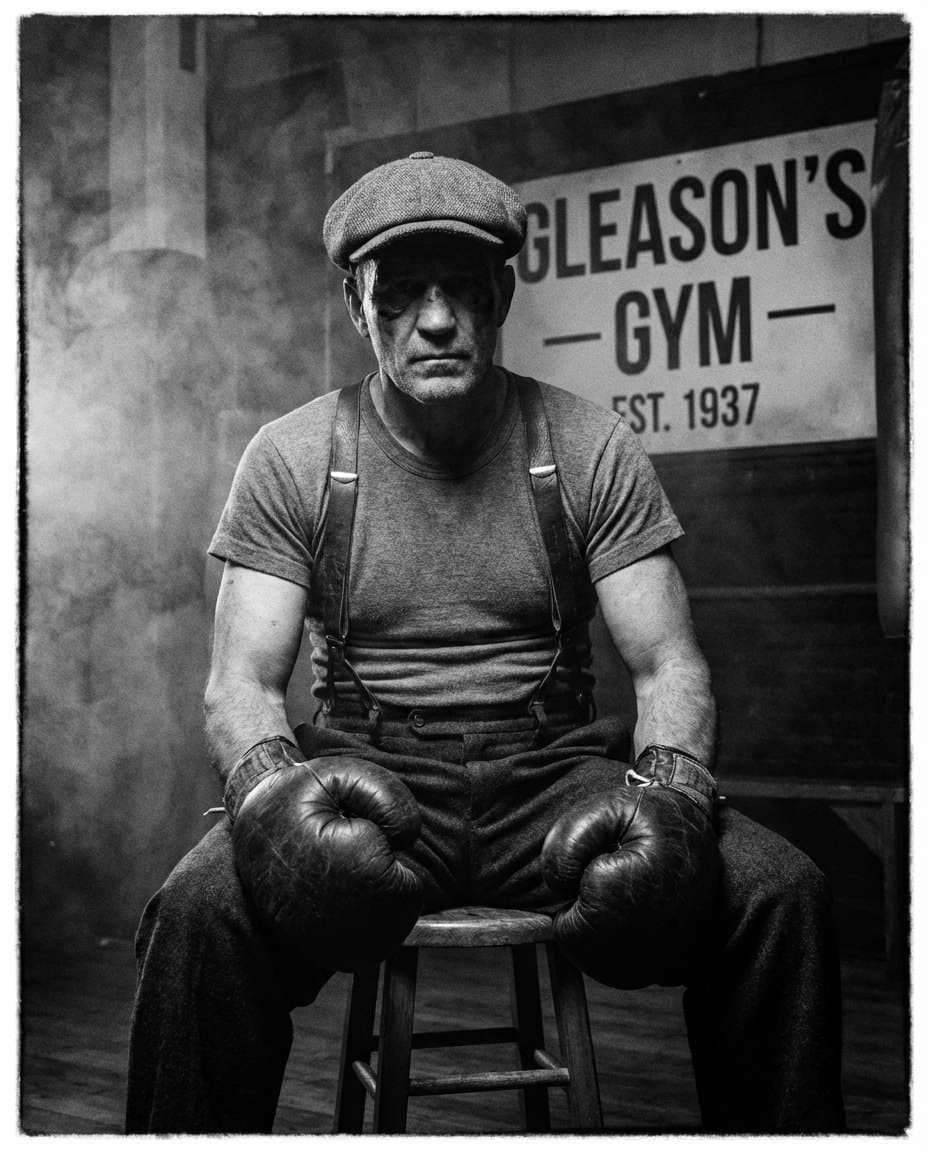vintage boxing noir photo