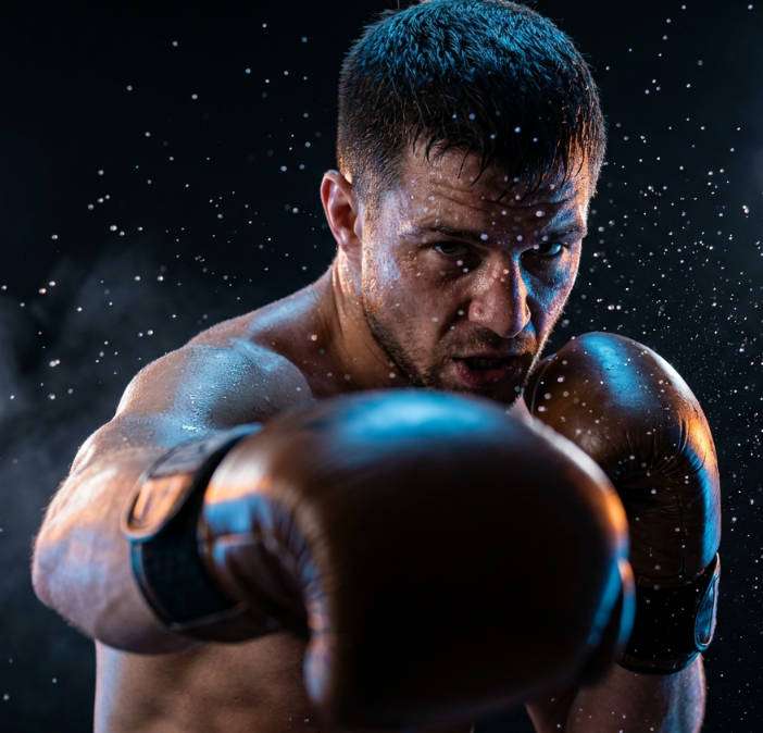 cinematic slowmo punch photo