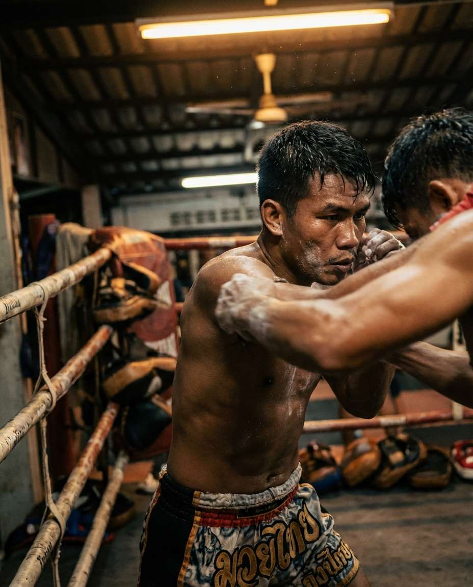 muay thai clinch photo