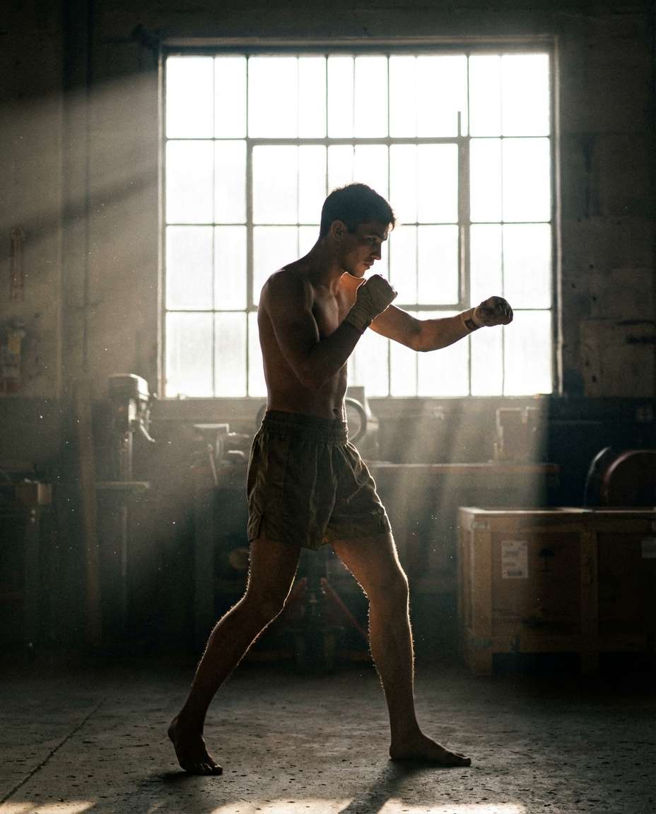 shadowboxing window light photo