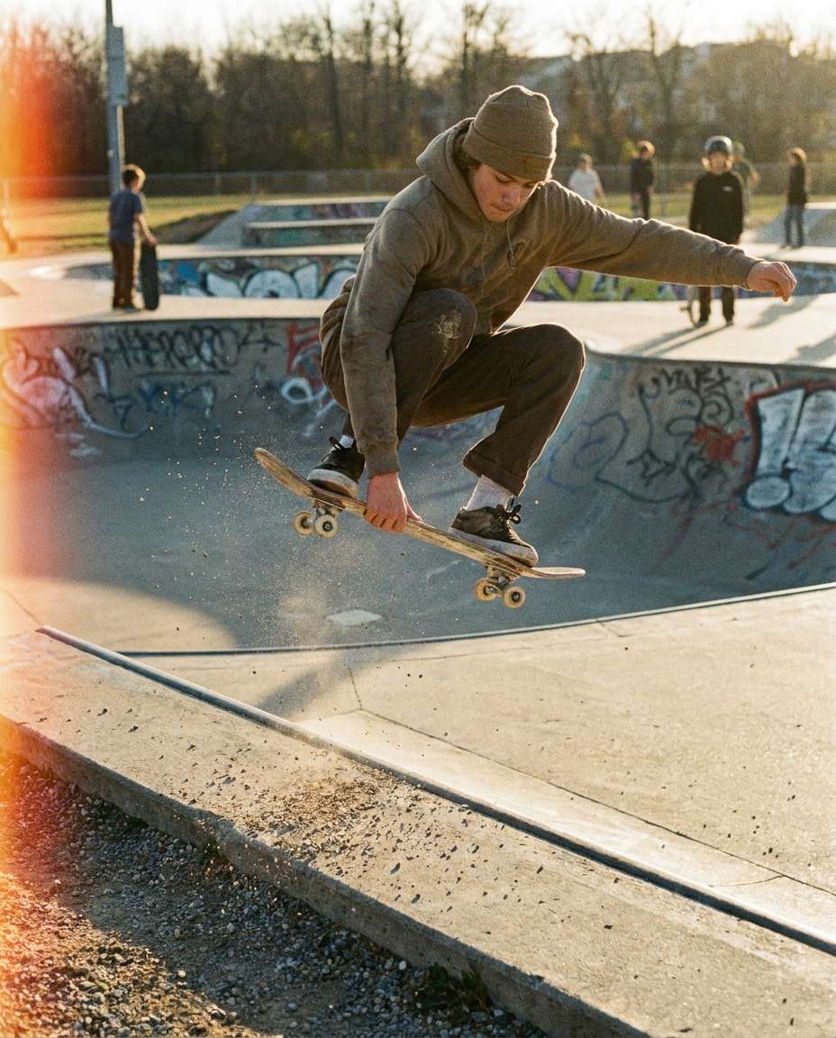 skatepark action photo